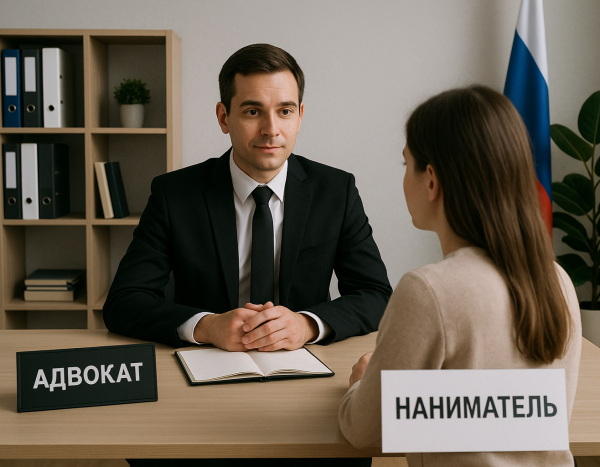 Юрист консультирует арендатора в офисе