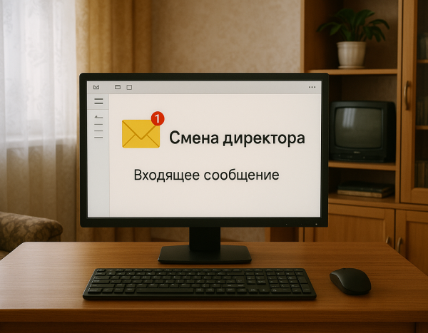Уведомление по электронной почте о смене директора на компьютере