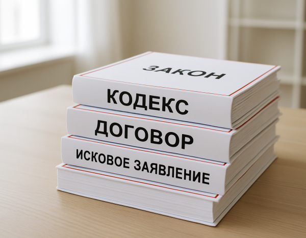 стопка российских юридических документов на столе