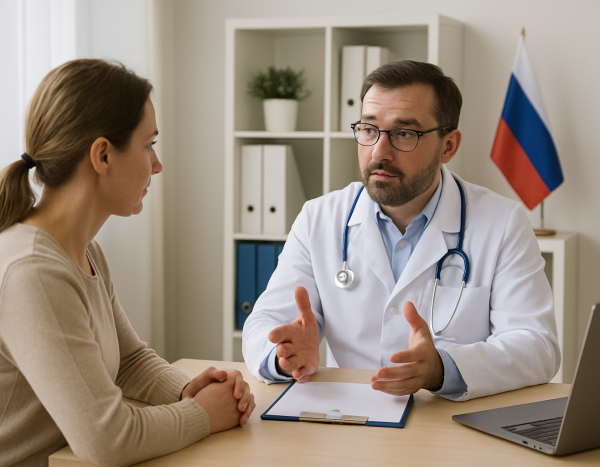 врач и пациент обсуждают варианты лечения