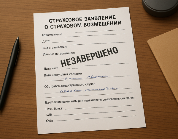 Документы с ошибками для подачи на выплату по ДМС