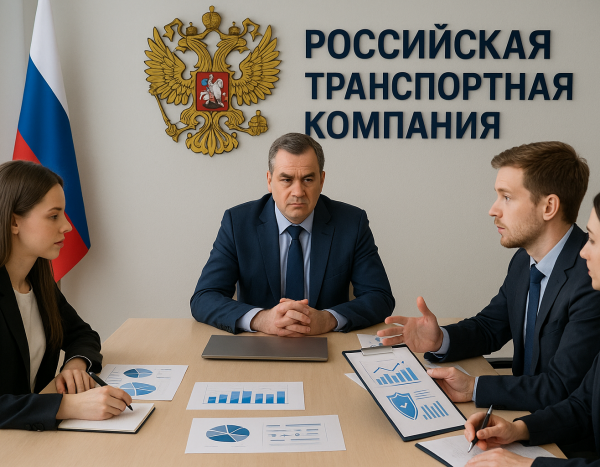 Команда транспортной компании обсуждает управление рисками