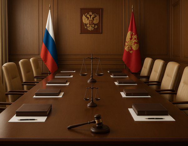 Совещание с юристами в российской переговорной